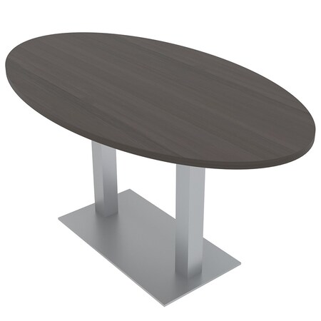 Skutchi Designs 33.5 in W, 59.5 in L, 29 in H, Engineered Wood Top, Brown HAR-OVL-34x60-DOU-XD1025